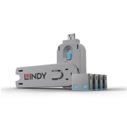 USB-A Port Blocker – BLUE (Key + 4 Locks Included)