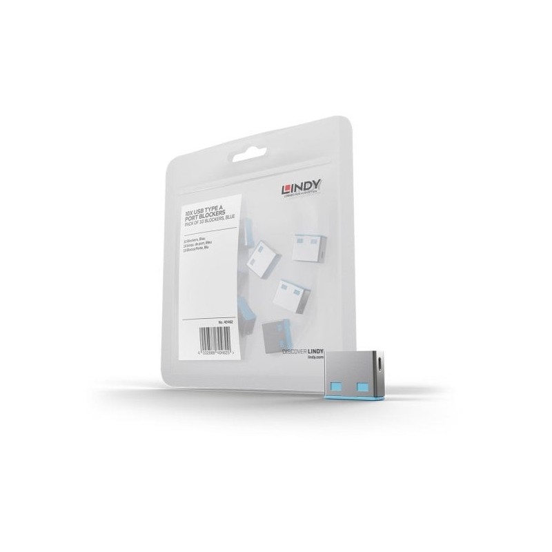 Pack of 10 USB-A Locks – BLUE (Key Not Included)