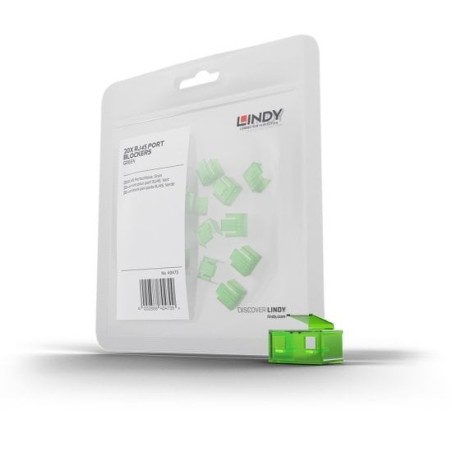 Pack of 20 RJ45 Locks – GREEN (Key Not Included)