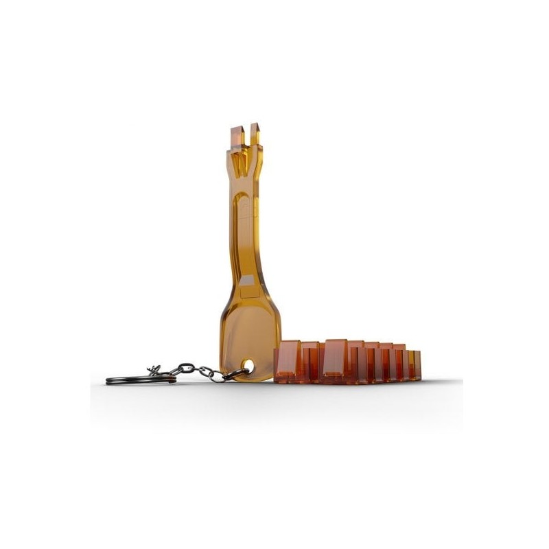 RJ45 Port Blocker - ORANGE (Key + 10 Locks Included) RJ45 Port Blocker - ORANGE (Key + 10 Locks Included)