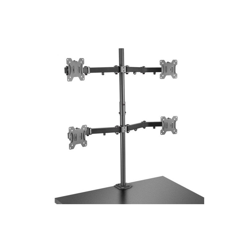 Quad Display Bracket with Pole and Desk Clamp Quad Display Bracket with Pole and Desk Clamp