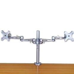 Dual Adjustable LCD Arms for up to 10kg, Silver