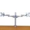 Dual Adjustable LCD Arms for up to 10kg, Silver