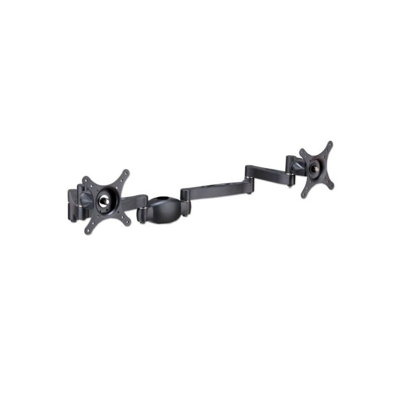 Dual Adjustable LCD Arms for up to 12kg, Black
