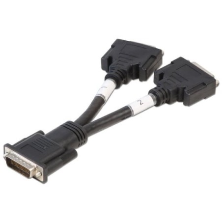 DMS 59 Male to 2 x DVI-I Female Splitter Cable