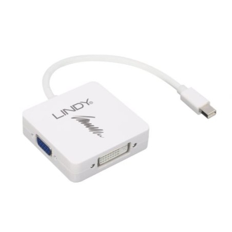 Mini DisplayPort 1.2 to HDMI, VGA and DVI-D Active Adapter Converter