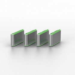 Lindy USB Type C Port Blocker Key - Pack of 4 Blockers, Green
