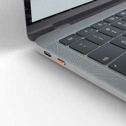 Lindy USB Type C Port Blockers (Without Key) - Pack of 10, Orange