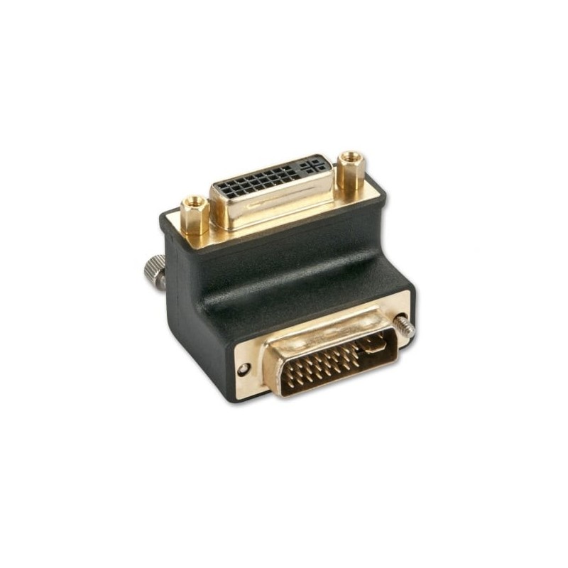 DVI-I Male to DVI-I Female 90 .deg Adapter Down DVI-I Male to DVI-I Female 90 .deg Adapter Down