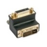 DVI-I Male to DVI-I Female 90 .deg Adapter Down