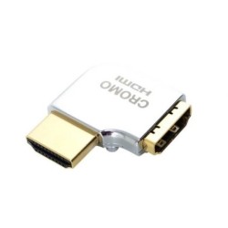 CROMO HDMI Male to HDMI Female 90 Degree Right Angle Adapter - Left