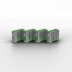 Lindy USB Port Blocker (without key) - Pack of 10, Colour Code  Green