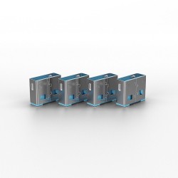 Lindy USB Port Blocker (without key) - Pack of 10, Colour Code  Blue