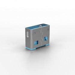 Lindy USB Port Blocker (without key) - Pack of 10, Colour Code  Blue