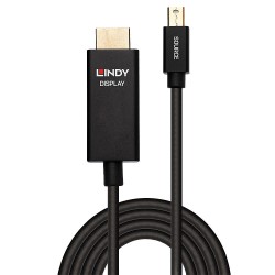 Lindy 2m Active Mini DisplayPort to HDMI Cable with HDR