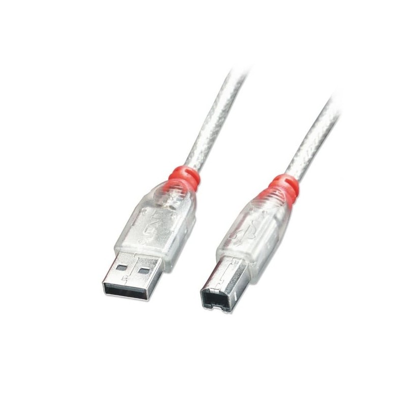 2m USB 2.0 Cable - Type A To B, Transparent
