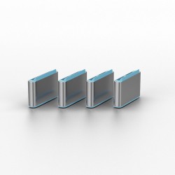 Lindy USB Type C Port Blocker Key - Pack of 4 Blockers, Blue