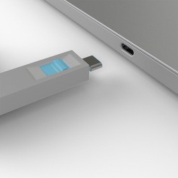 Lindy USB Type C Port Blocker Key - Pack of 4 Blockers, Blue