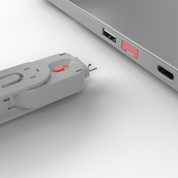 Lindy USB Port Blocker - Pack of 4, Colour Code  Pink