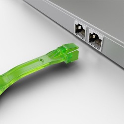 Lindy 10 x RJ-45 Port Blockers with Key, Green