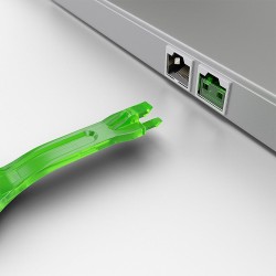 Lindy 10 x RJ-45 Port Blockers with Key, Green