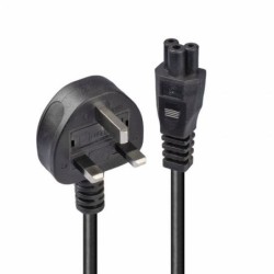 1m UK 3 Pin to C5 Mains Cable, lead free