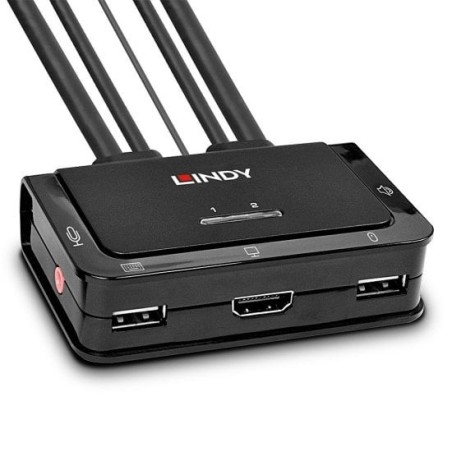 2 Port HDMI 4K30, USB 2.0 and Audio Cable KVM Switch