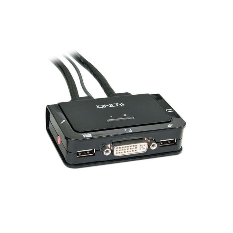 2 Port DVI-D Single Link, USB 2.0 and Audio KVM Switch Compact 2 Port DVI-D Single Link, USB 2.0 and Audio KVM Switch Compact