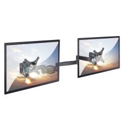 Lindy Dual Adjustable LCD Arms for up to 12kg, Black