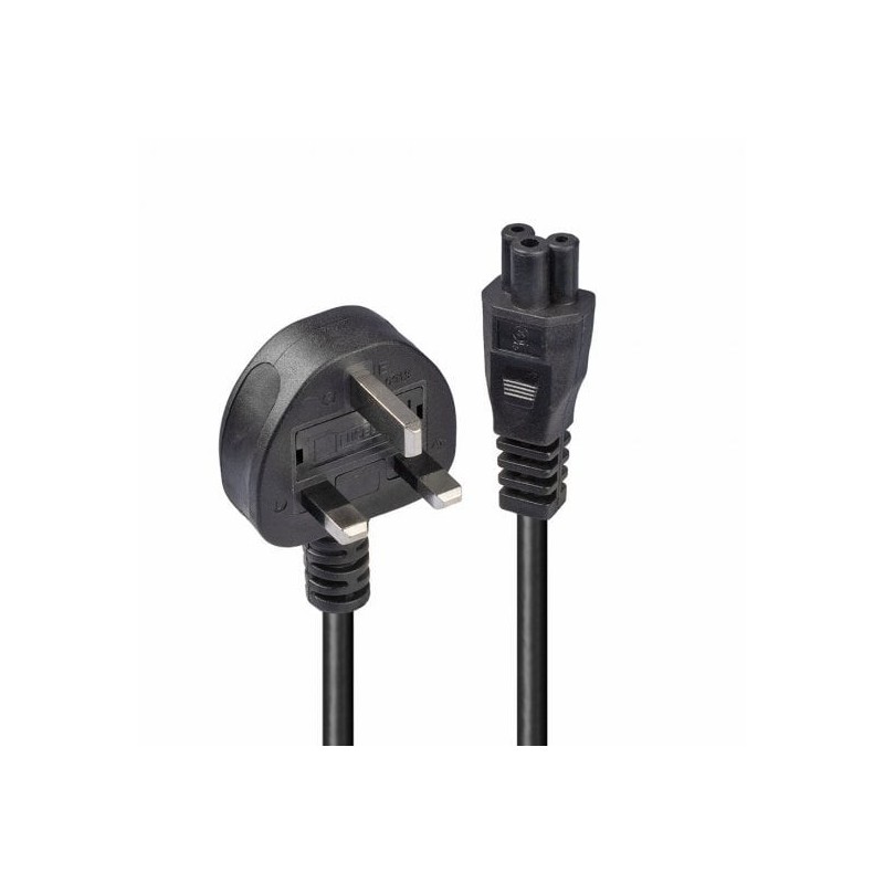 3m UK 3 Pin to C5 Mains Cable, lead free 3m UK 3 Pin to C5 Mains Cable, lead free