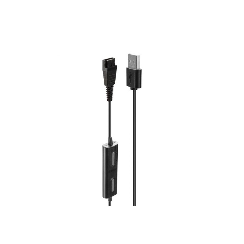 USB Type A to Jabra Quick Disconnect Headset Adapter USB Type A to Jabra Quick Disconnect Headset Adapter