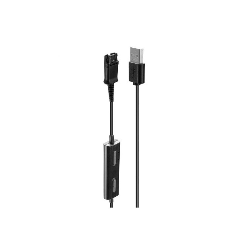 USB Type A to Plantronics Quick Disconnect Headset Adapter USB Type A to Plantronics Quick Disconnect Headset Adapter
