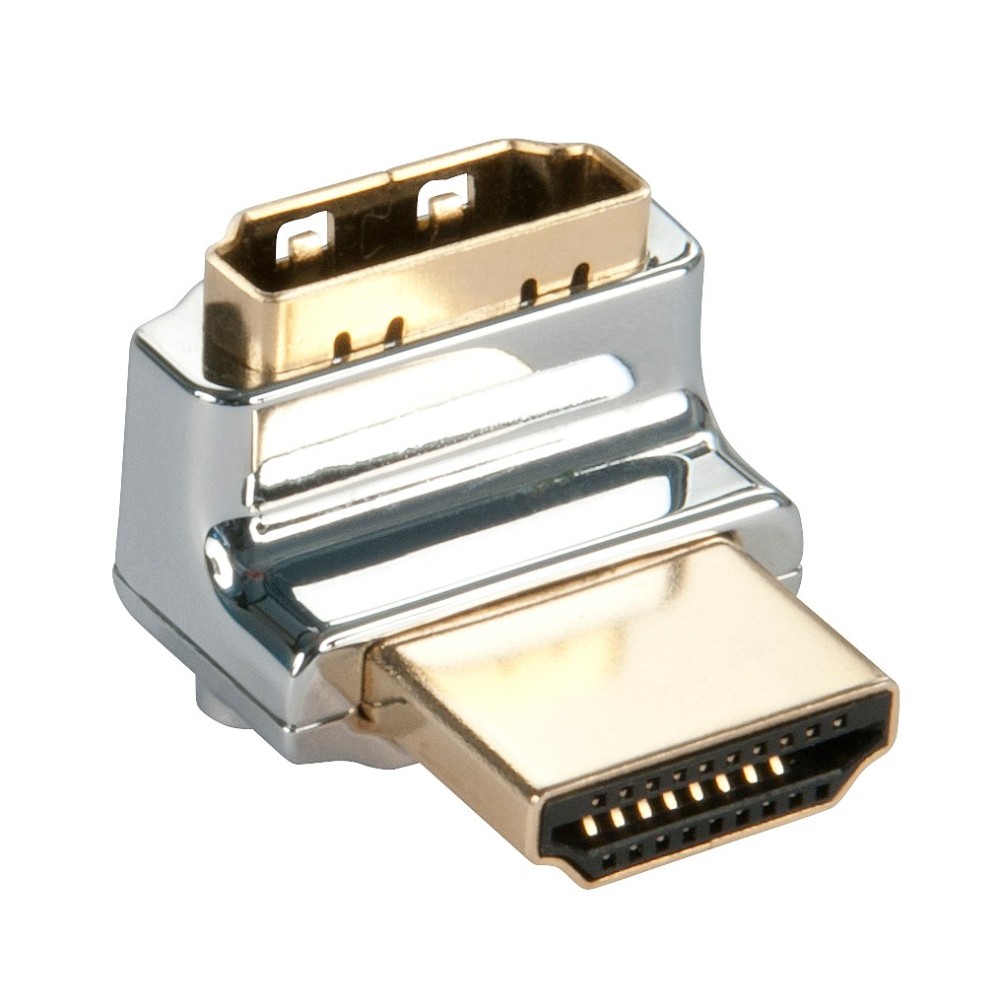 Lindy CROMO HDMI Male to HDMI Female 90 Degree Right Angle Adapter - Up