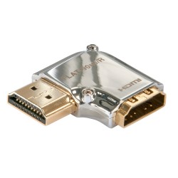 Lindy CROMO HDMI Male to HDMI Female 90 Degree Right Angle Adapter - Right