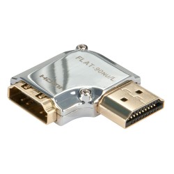 Lindy CROMO HDMI Male to HDMI Female 90 Degree Right Angle Adapter - Left