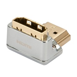 Lindy CROMO HDMI Male to HDMI Female 90 Degree Right Angle Adapter - Down
